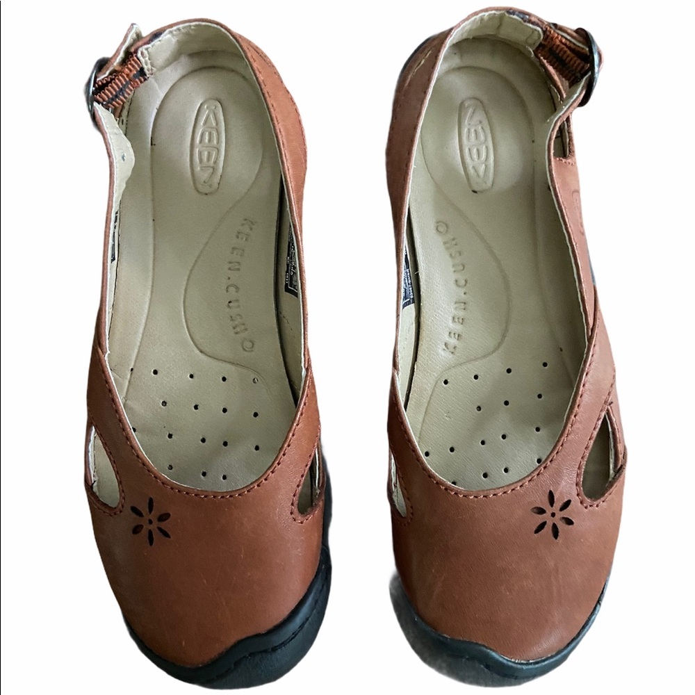 KEEN PARADISE BOMBAY BROWN LEATHER SANDALS